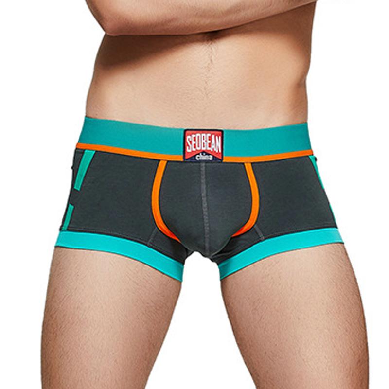Мужские модные боксеры-слипы с цветными блоками, сексуальные с низкой посадкой, мужские боксеры, удобное дышащее нижнее белье с принтом