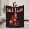 Фланелевое одеяло с изображением известной певицы B-Billie-Girl и E-Eilish, изготовленное на заказ, для дома, размер 200x150 см.