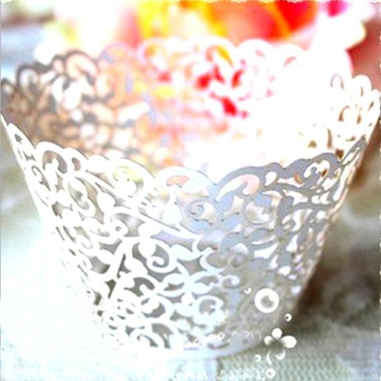 50 шт. бумажные обертки для кексов кружевные полые вырезанные легко собираемые антипригарные для выпечки кексов