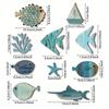 10Pcs Retro Ocean Animal Decoration Wall Art Fish Wall Decor Vintage Fish Decorative Plate  Hawaiian