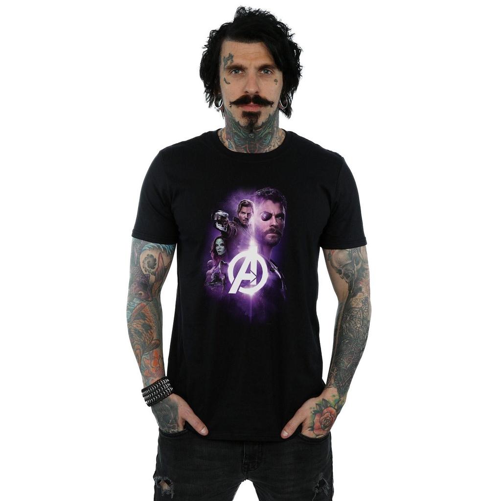 Marvel Мужская футболка Мстители Война бесконечности Тор Стражи Команда