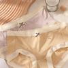 Women Ice Silk Panties Mid Waist Lace  Soft Women's Panties Seamless Breathable Lace Underwear Knickers