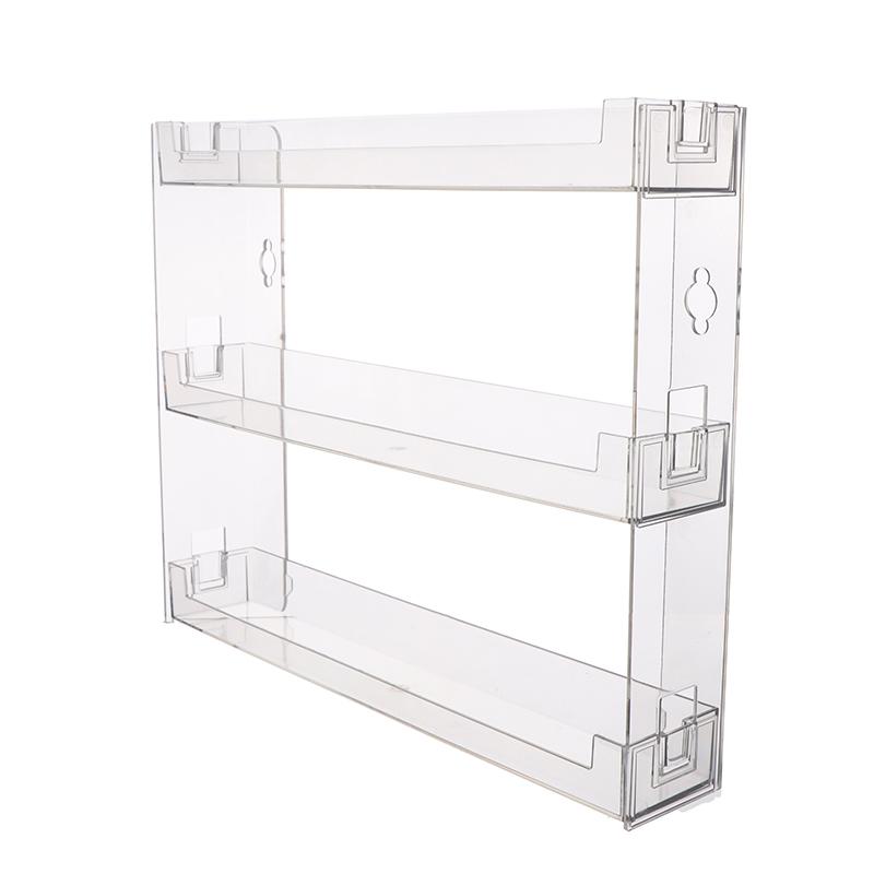 Универсальный 3-слойный прозрачный настенный держатель для лака для ногтей, держатель для косметики, органайзер для маникюрных инструментов