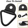 4 шт. якоря для крепления грузового V-образного кольца диаметром 2 дюйма, черные стальные болты для крепления V-образного кольца прицепа, замена для пикапов, прицепов, прицепов, грузовых автомобилей, склада
