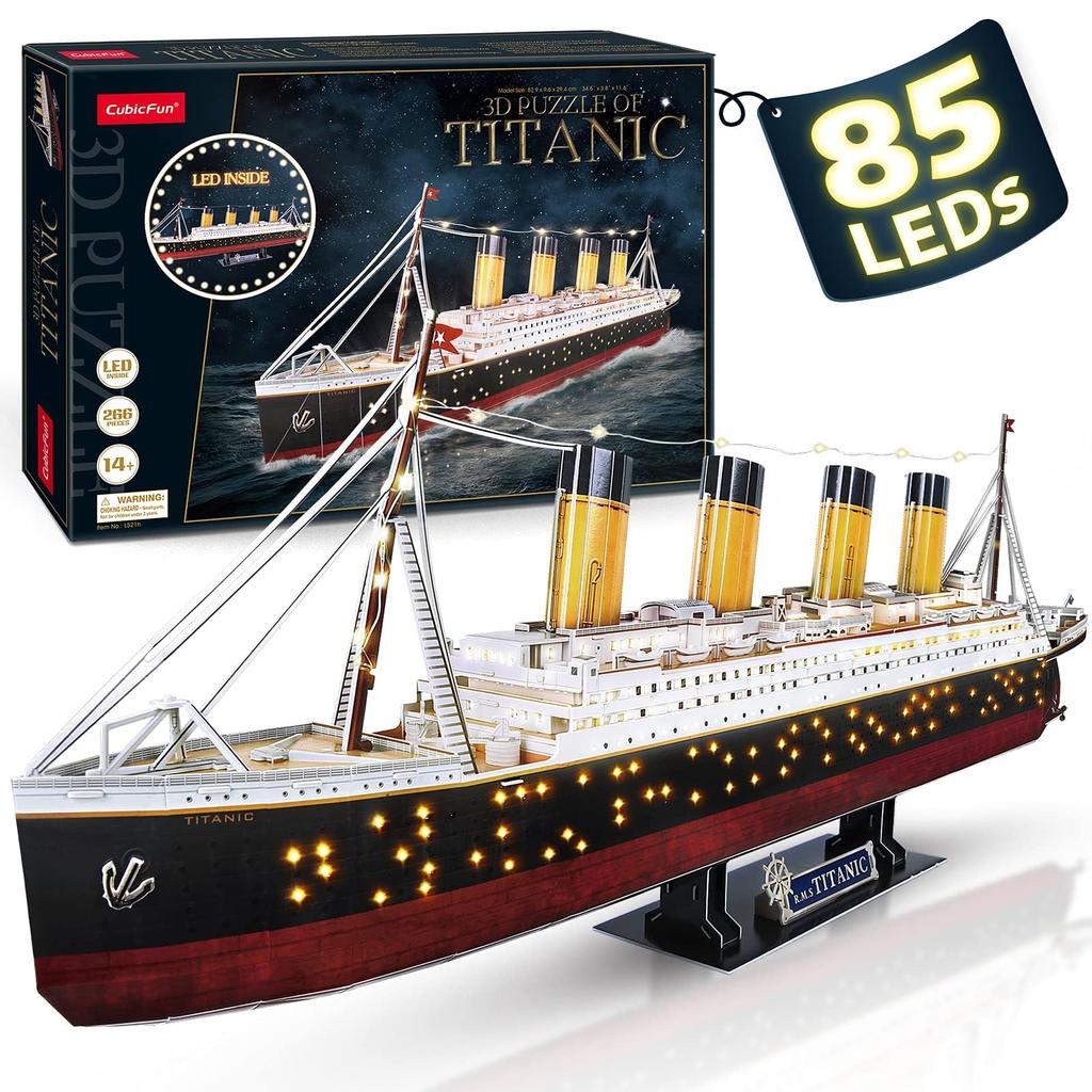 ASSYME Cubic Fan 3D Puzzle Craft Kit Titanic L521h (No Glue or Tools Required)