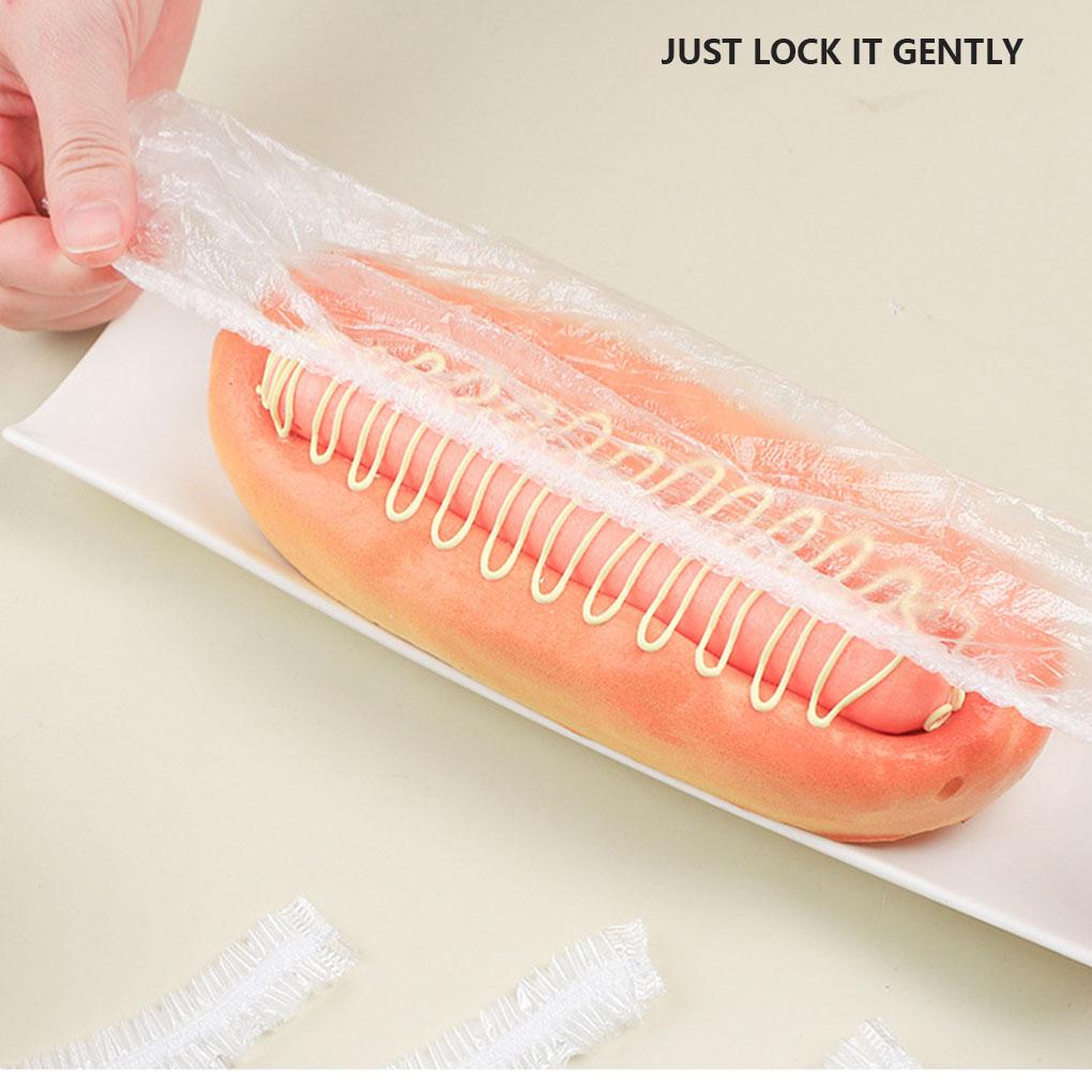 100X Крышка для еды Пластиковая пленка Свежие крышки Многоразовые Моющиеся Удобные Бытовые аксессуары Миска Бутылка Кухонный гаджет