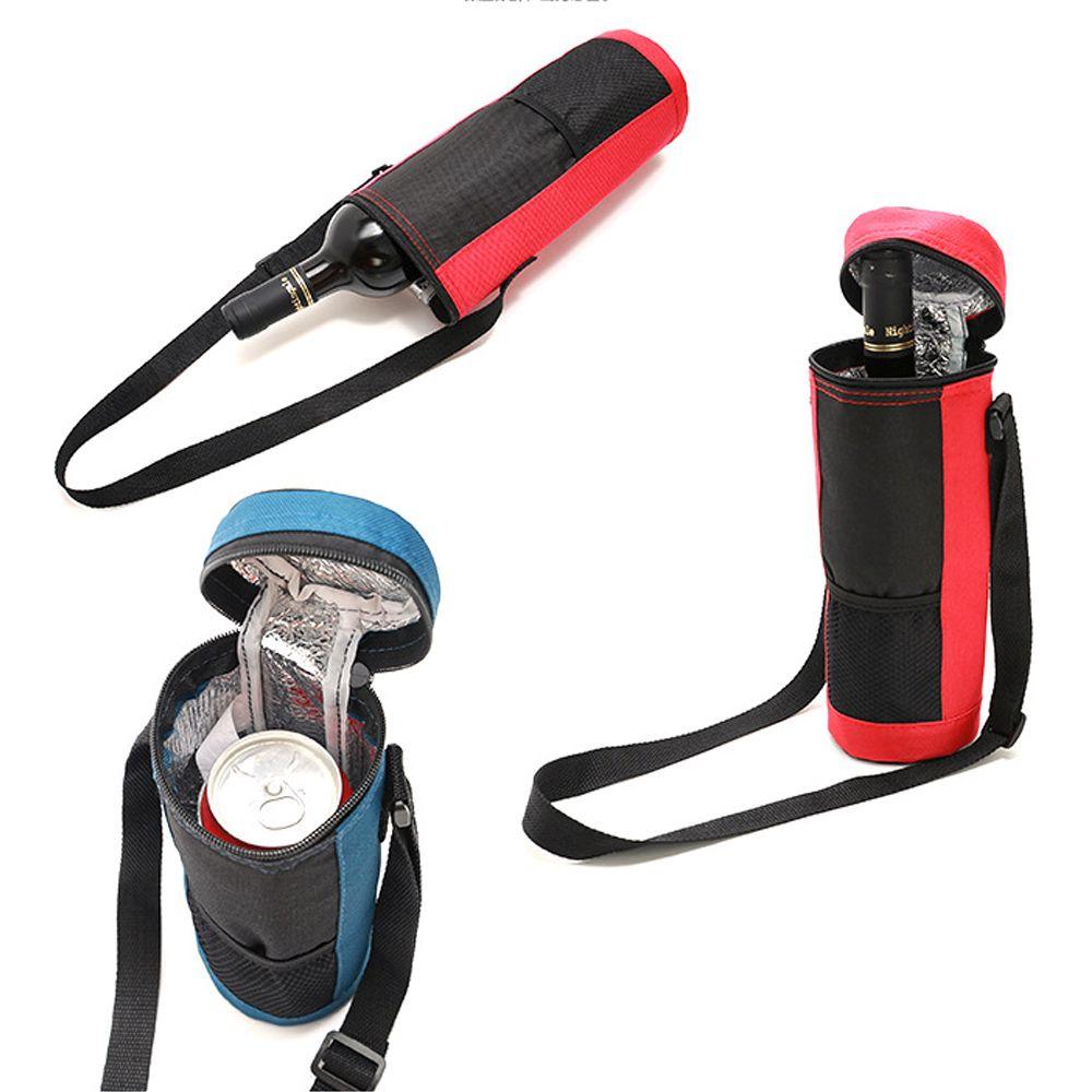 Practical Insulated Camping Hiking Water Bottle Pouch Tote Bag High Capacity Outdoor Traveling