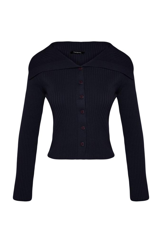 Женский элегантный кардиган, пудровый трикотаж с отложным воротником, кардиган