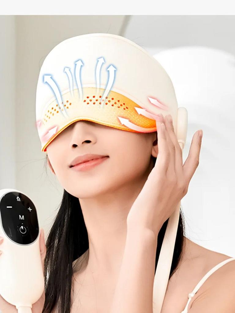 Head Massager Charging Airbag Sleep Aid Home Massage Helmet Hot Compress Head Massager