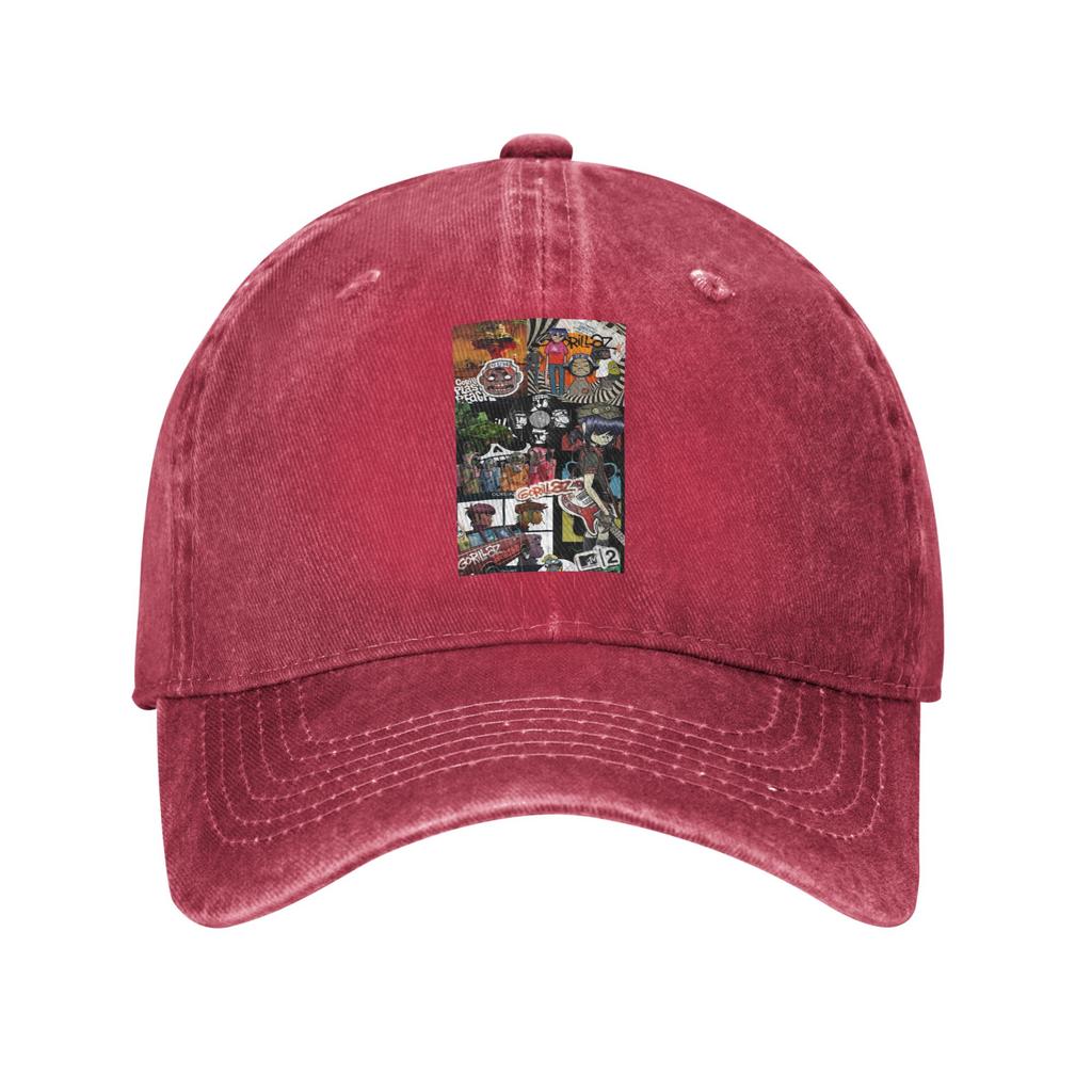 Music Band Gorillaz  Denim Fabric Cap Casual Baseball Caps Adjustable Hat Summer Unisex Baseball Hats