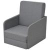 Convertible Armchair - vidaXL - Light Grey - Fabric - 1 Seat - Contemporary - Design