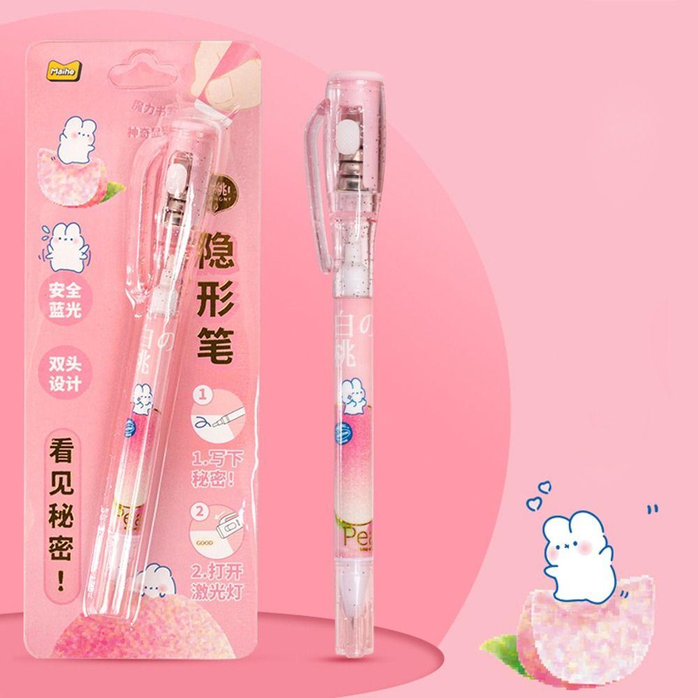 Mysteriously Disappearing Invisible Ballpoint Pen With Small Light Secret Message Pen  Memo Pen