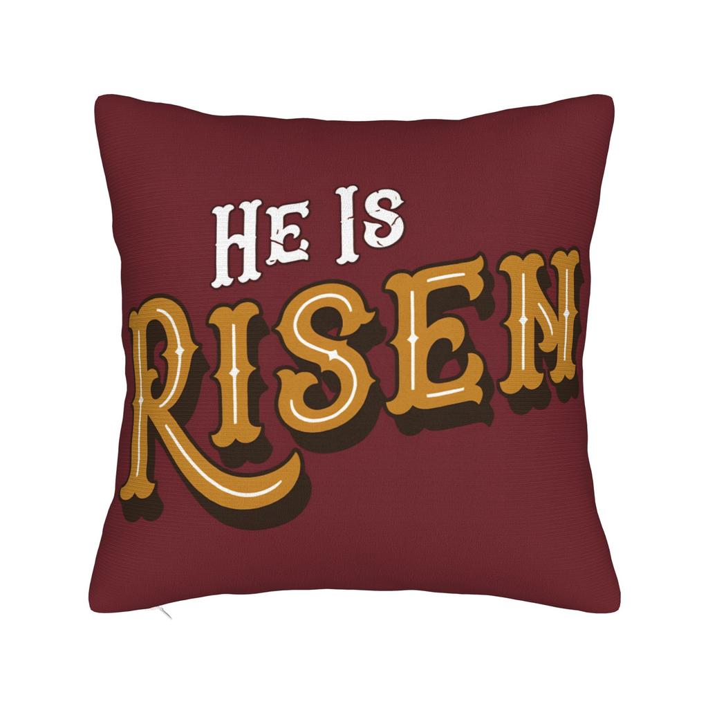 He Is Risen Boho Easter Christian Jesus Pillow Case Fashion Pillow Cover Soft Pillowcases For Chair Sofa Home Decor