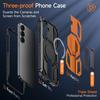 For Samsung Galaxy S25 Magnetic Case Rotating Kickstand PC + TPU Shockproof Drop-proof Phone Cover