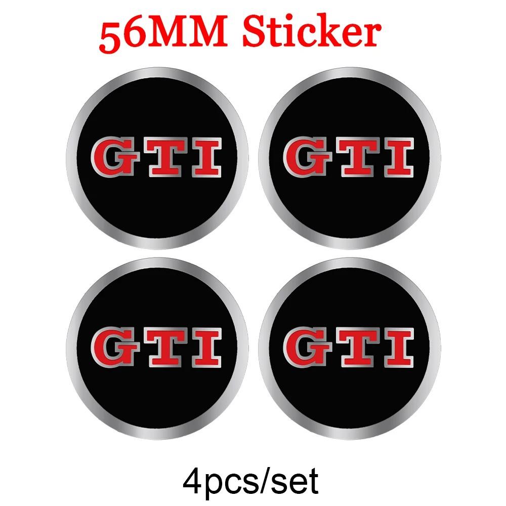 lijk1 4pcs 56/60/65mm Car Wheel Center Hub Caps Dust Cover Sticker For Volkswagen GTI Golf Polo Passat VW CC Tiguan T-ROC Jetta Taigo