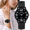 Women Silicone Watches Minimalist Number  Dial Ladies Quartz Wristwatche