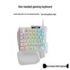 Colorful Mechanical 35-Key One-Handed Keyboard with Mobile Phone Holder for Gaming