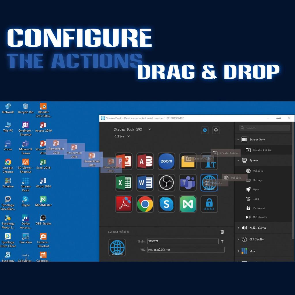 Визуализированный пользовательский Streamdeck: Настольная мини-клавиатура с горячими клавишами и макросами
