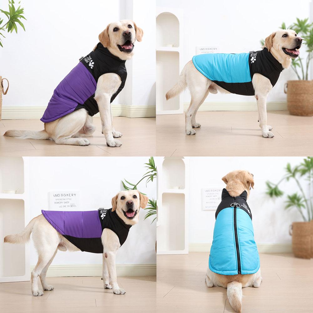 Winter Big Dog Jacket Coat Windproof Clothes For Medium Large Dogs Labrador Vest Outfits Cozy Warm Golden Retriever Pet Apparel