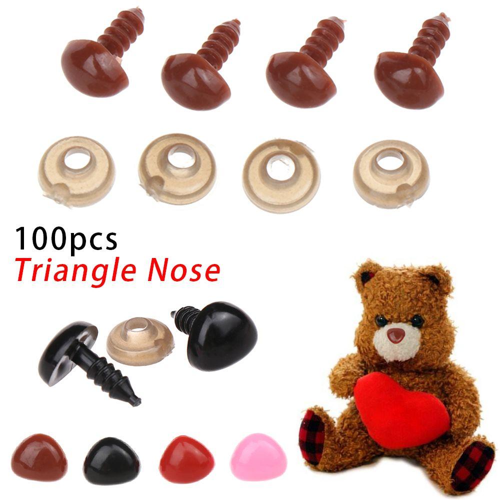 100pcs Crafts Plastic Triangle Noses For Dolls Toys For Bear Buttons Toy DIY Safety Nose Accessories