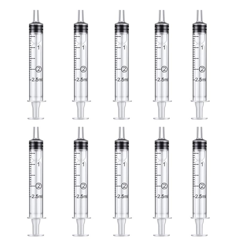 2-20Pcs 1ml-10ml Plastic Reusable Syringe For Measuring Nutrient Hydroponics Kithchen Tool