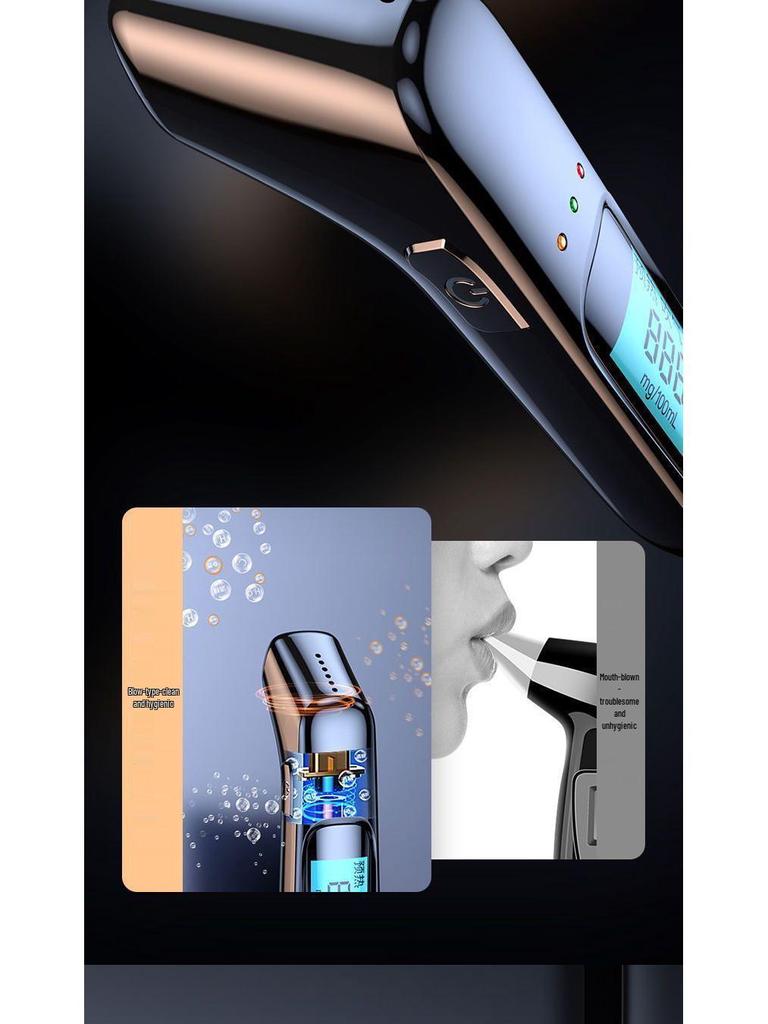 High-Precision Electronic Breathalyzer Alcohol Tester for Drunk Driving.