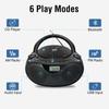 Portable Stereo CD Player Boombox with AM/FM Radio Bluetooth Speaker Player USB Playback