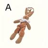1pc Cozy Flannelette Knitted Bunny Keychain, Charming Rabbit Keyring Accessory for Women, Perfect Gift for Weddings and Special Occasions