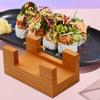 Wood Sushi Holder Serving Board Decoration Food Display Japanese Taco Stand for