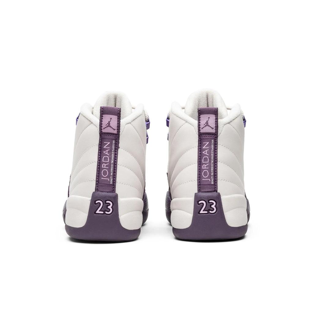 Air Jordan 12 Retro Grade School 'Pro Purple' (Unisex) Desert Sand / Desert Sand-Pro Purple Kids' Basketball Shoes 510815 001