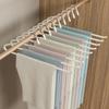 Lack Pants Hangers Anti-Rust Chrome Metal Hangers Non Slip Rubber Coating Space Saving Jeans Hanger for Easy-Slide Pants