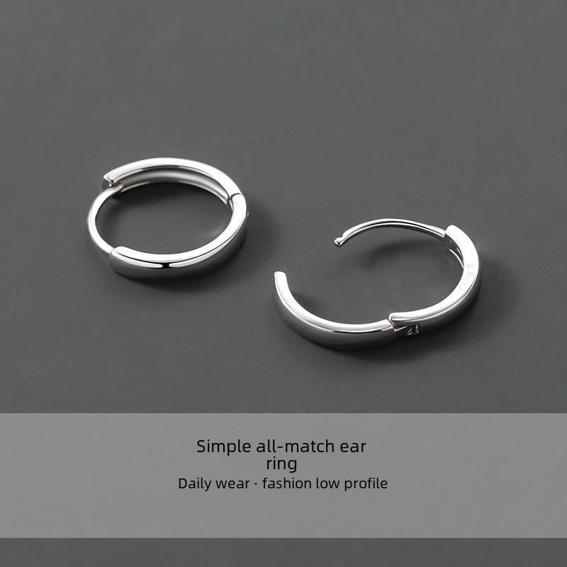 Модные мужские простые серьги-клипсы и гвоздики-косточки 925 пробы