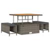 9 Piece Grey Garden Sofa Set with Cushions
