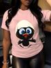 Women's Stylish Casual Duckling Print T-Shirt - Lightweight Sporty Tee with Adorable Cartoon Design Fashion Illustration Tee