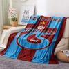 1PC Soccer Emblem Custom Name Patterned Flannel Blanket Suitable For All Seasons For Home Decor Warmth And Comfort Gifts Holiday Present