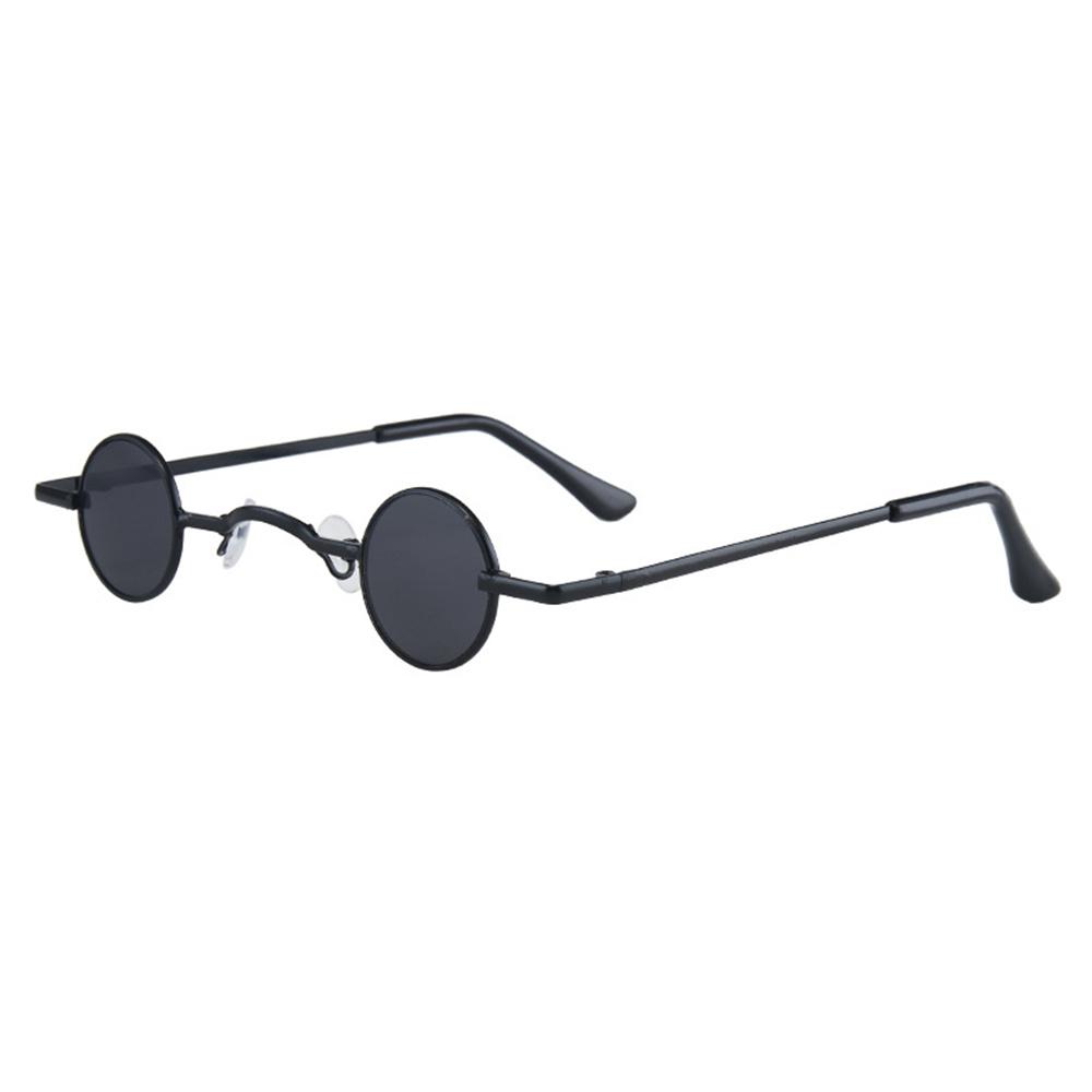 Retro Round Glasses Small Frame Metal Sunglasses Hippie Cute Funny Small Circle Eyewear Unisex Outdoor Travel Sun Glasses