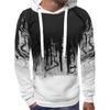 Gradient Print Men's Pullover Hooded Sweatshirt Spring Autumn Daily Fitness Sportswear Fashion Casual Hoodies Loose Clothing