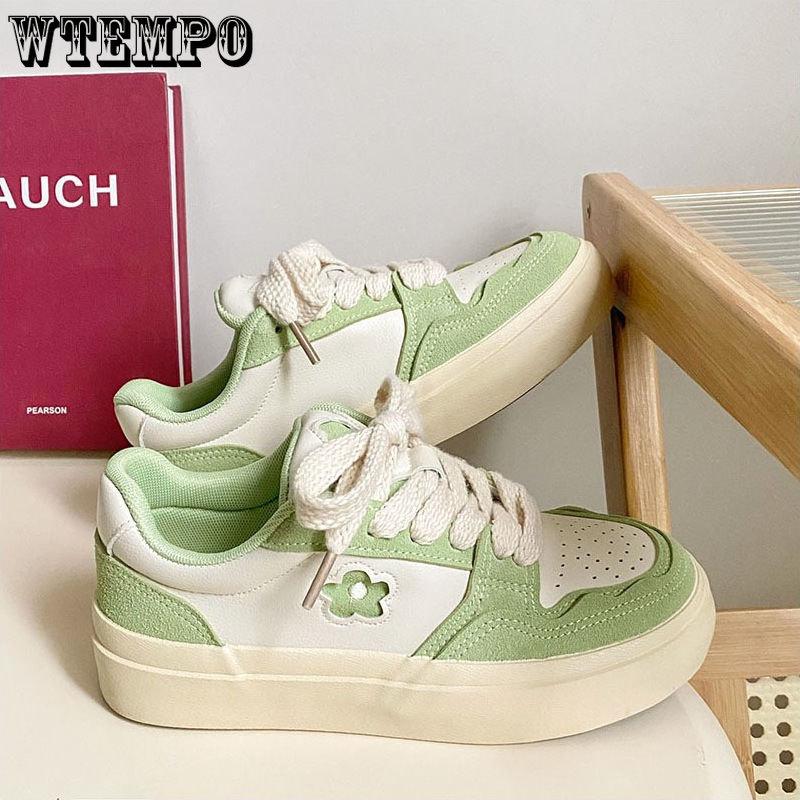 Niche Original Matcha Green Women's Small White Shoes Ins Style Trendy Casual Students Hundred Take Board Shoes Breathable Waterproof Sports Shoes