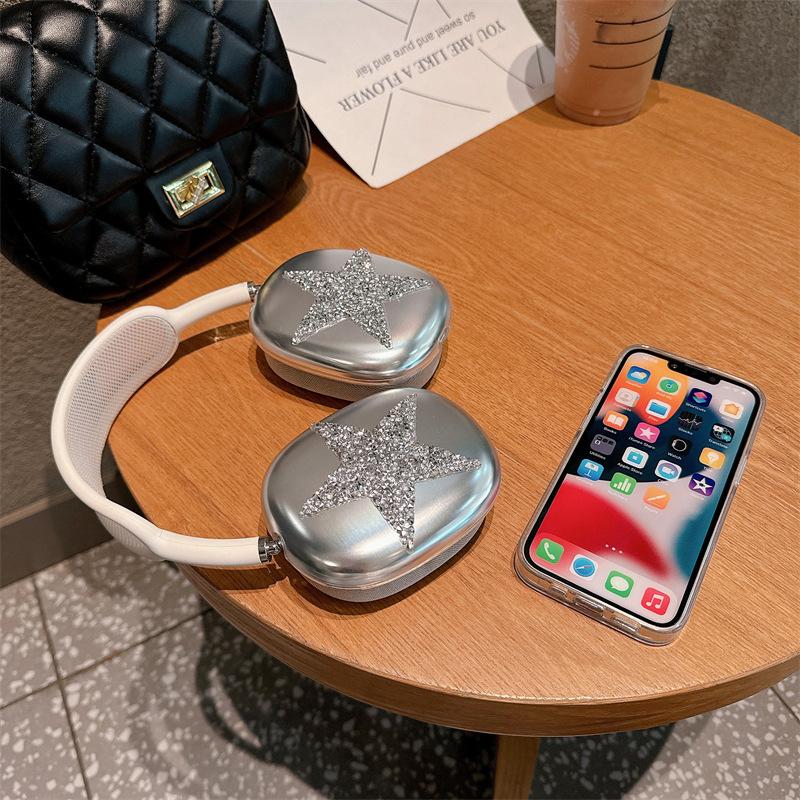 Блестящая пентаграмма для чехла Apple AirPods Max чехла для наушников AirPods женский