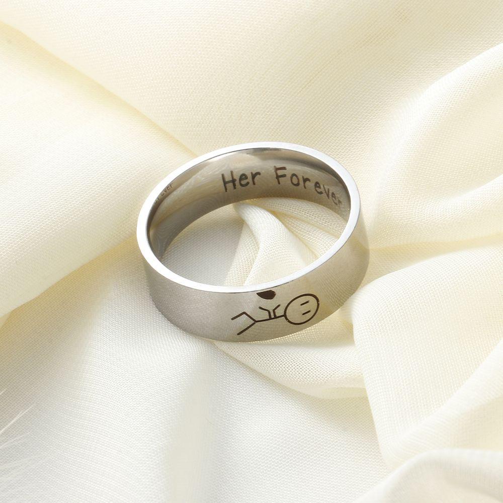 1 шт. модные аксессуары обручальные кольца обручальные пары влюбленные кольцо из нержавеющей стали обещание