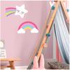 [R3393] - Multicolored 'Star Cloud Rainbow' Sticker Sheet - 20x70 Cm