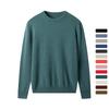 Men Cashmere Sweater Crewneck Solid Color Knited