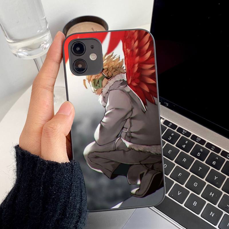 Чехол для телефона Anime MHA Hawks BNHA для iPhone 11 12 13 mini pro XS MAX 8 7 6 6S Plus X 5S SE 2020 XR