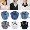 New Lapel Fake Collar Vintage Detachable Shirt Collar for Women Blouse Sweater False Collar Lapel Top Neckwear Ties