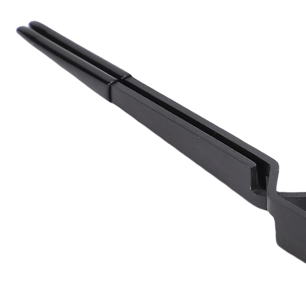 2 шт. Обратные пинцеты Черная нержавеющая сталь Силиконовые пинцеты для рукоделия для профессиональных мастеров маникюра и личного домашнего использования