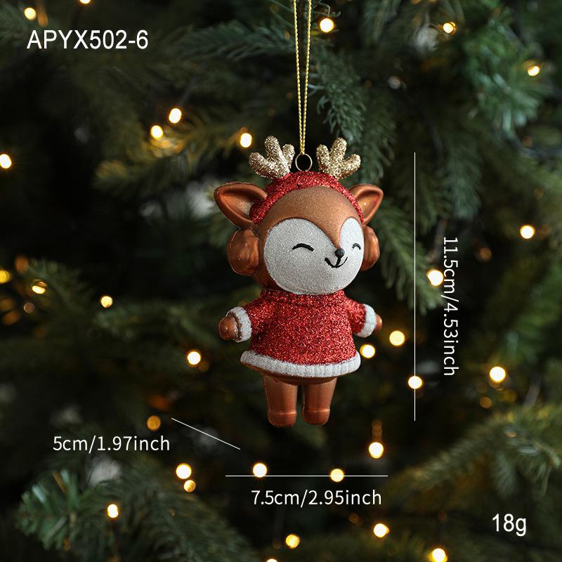 Золотой Красный Мультяшный Рождественский Подвесной Кулон Украшение Рождественская Елка Подвесное Украшение Новогодняя Вечеринка Украшение для Дома