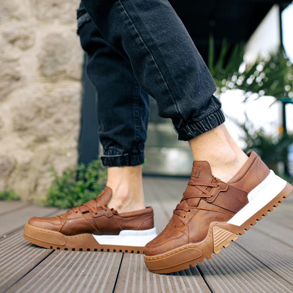 Chekich Мужская обувь Кроссовки черного цвета на шнуровке Весенне-осенние сезоны Дышащая повседневная замша с высокой подошвой Новое поступление Гибкая беговая обувь CH067