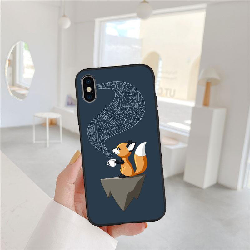 AQ53 Fox funny Art Soft Shell Phone Case for Redmi Note 13 14 Pro+ Plus A3 A3X 13X 13C 13R 14S 14C 14R