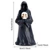 Spooky Halloween Small Ornaments Black Robe Faceless Ghost Grim Reaper Figurine Ornaments Resin Craft Gothic