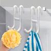No-Drill Shower Door Hook S Shape Hanging Towel Rack Multi-Functional Bathroom Hanger  Window